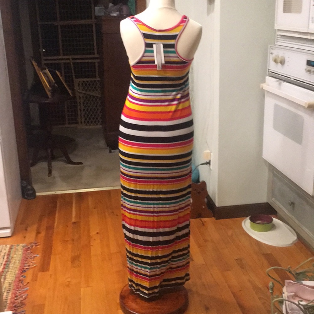 AQUA RACERBACK MAXI DRESS - Picture 2 of 3